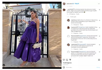 Seda Erdim'in elbisesi dikkat çekti!